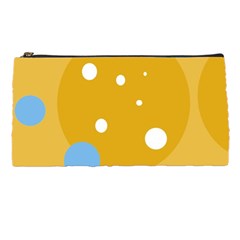 Blue And Yellow Moon Pencil Cases by Valentinaart