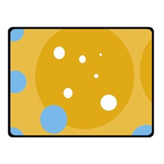 Blue And Yellow Moon Fleece Blanket (small)