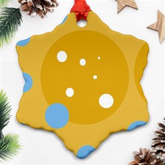 Blue And Yellow Moon Ornament (snowflake) 