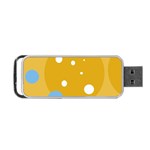 Blue and yellow moon Portable USB Flash (Two Sides) Back