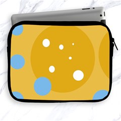 Blue And Yellow Moon Apple Ipad 2/3/4 Zipper Cases by Valentinaart