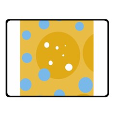 Blue And Yellow Moon Double Sided Fleece Blanket (small) 