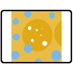 Blue And Yellow Moon Double Sided Fleece Blanket (large) 