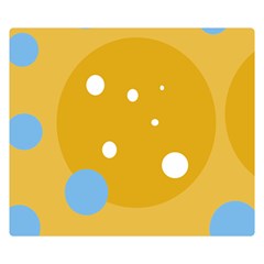 Blue And Yellow Moon Double Sided Flano Blanket (small) 