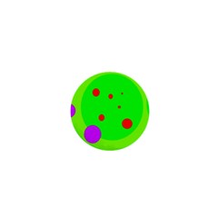 Green and purple dots 1  Mini Buttons