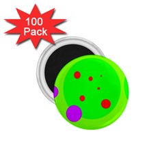 Green and purple dots 1.75  Magnets (100 pack) 