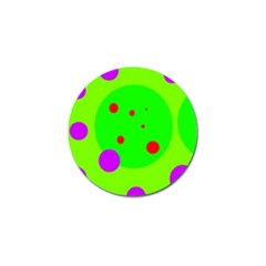 Green and purple dots Golf Ball Marker (10 pack)