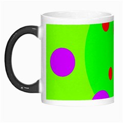 Green and purple dots Morph Mugs