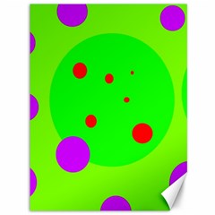 Green and purple dots Canvas 36  x 48  