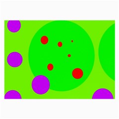 Green and purple dots Large Glasses Cloth