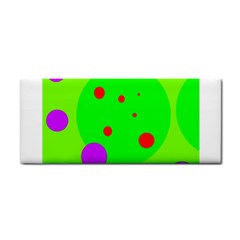 Green and purple dots Hand Towel