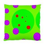 Green and purple dots Standard Cushion Case (Two Sides) Back