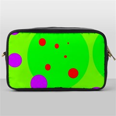 Green and purple dots Toiletries Bags