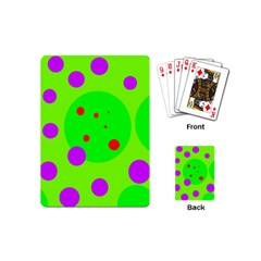 Green and purple dots Playing Cards (Mini) 