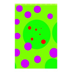 Green and purple dots Shower Curtain 48  x 72  (Small) 