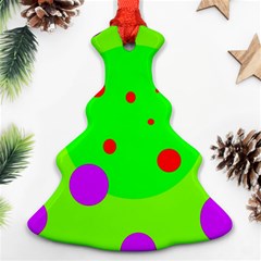 Green and purple dots Ornament (Christmas Tree)