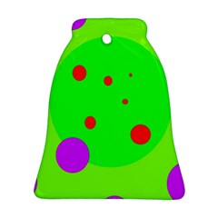 Green and purple dots Ornament (Bell) 