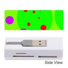 Green And Purple Dots Memory Card Reader (stick) 