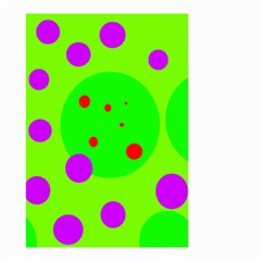 Green and purple dots Small Garden Flag (Two Sides)