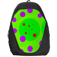 Green and purple dots Backpack Bag