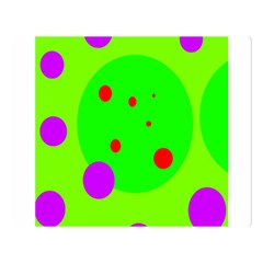 Green And Purple Dots Double Sided Flano Blanket (large)  by Valentinaart