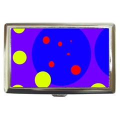 Purple And Yellow Dots Cigarette Money Cases by Valentinaart