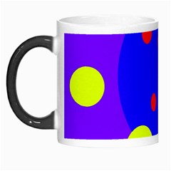 Purple And Yellow Dots Morph Mugs by Valentinaart