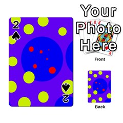 Purple And Yellow Dots Playing Cards 54 Designs  by Valentinaart