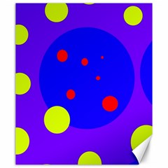 Purple And Yellow Dots Canvas 20  X 24   by Valentinaart