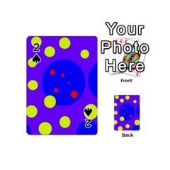 Purple And Yellow Dots Playing Cards 54 (mini) 