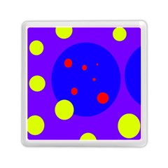 Purple And Yellow Dots Memory Card Reader (square) 