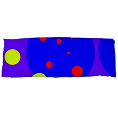 Purple And Yellow Dots Body Pillow Case Dakimakura (two Sides) by Valentinaart