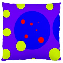 Purple And Yellow Dots Standard Flano Cushion Case (one Side)