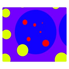 Purple And Yellow Dots Double Sided Flano Blanket (small) 