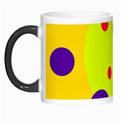 Yellow And Purple Dots Morph Mugs by Valentinaart