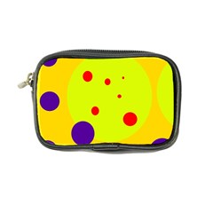 Yellow And Purple Dots Coin Purse by Valentinaart