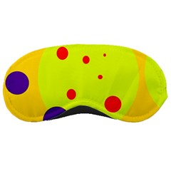 Yellow And Purple Dots Sleeping Masks by Valentinaart