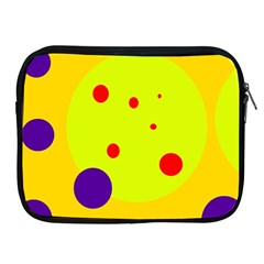 Yellow And Purple Dots Apple Ipad 2/3/4 Zipper Cases by Valentinaart