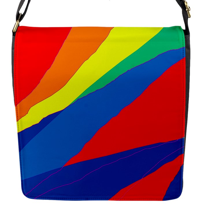 Colorful abstract design Flap Messenger Bag (S)