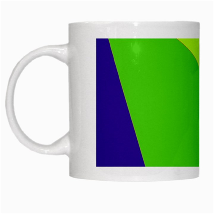 Colorful abstract design White Mugs