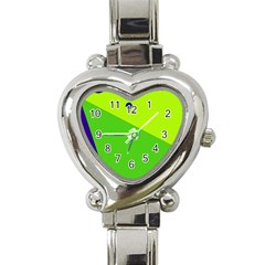 Colorful Abstract Design Heart Italian Charm Watch by Valentinaart