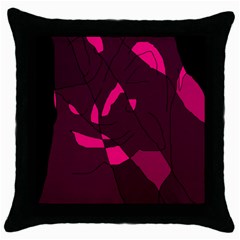 Abstract Design Throw Pillow Case (black) by Valentinaart