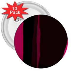 Pink And Black Lines 3  Buttons (10 Pack)  by Valentinaart