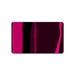 Pink and black lines Magnet (Name Card) Front