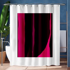 Pink And Black Lines Shower Curtain 60  X 72  (medium) 