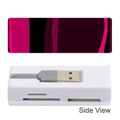 Pink And Black Lines Memory Card Reader (stick) 