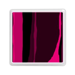 Pink And Black Lines Memory Card Reader (square) 