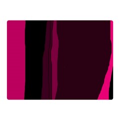 Pink And Black Lines Double Sided Flano Blanket (mini) 