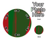 Green and red lines Playing Cards 54 (Round)  Front - Spade8