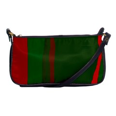 Green And Red Lines Shoulder Clutch Bags by Valentinaart